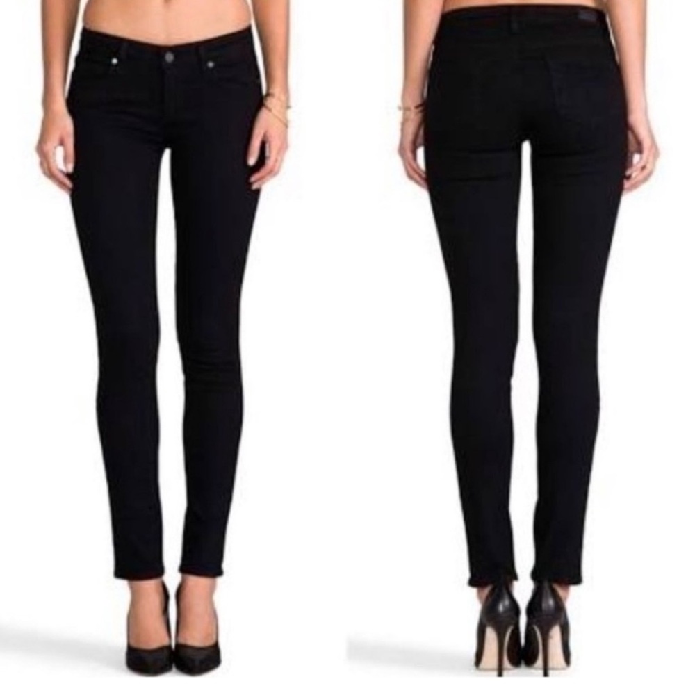 Paige Skyline Skinny Black Jeans Size 28